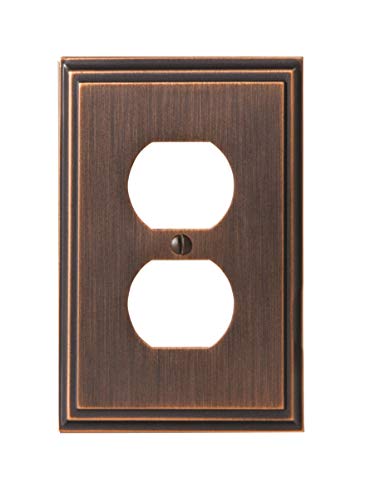Amerock | Wall Plate | Oil Rubbed Bronze | Duplex Outlet Cover | Mulholland | 1 Pack | Electrical Outlet Cover