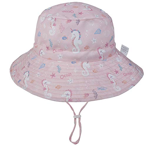 Baby Sun Hat Toddler Bucket Hat Kids Summer Beach Hats UPF 50+ for Baby Boys 3 Months-7years2