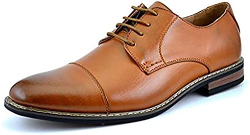 Bruno HOMME MODA ITALY PRINCE Men's Classic Modern Oxford Wingtip Lace Dress Shoes,PRINCE-6-BROWN,11 D(M) US