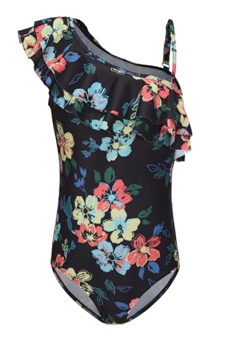 Image of Girls One Piece Swimsuits Hawaiian Ruffle Swimwear Kids Summer Bathing Suit 3-14 Years