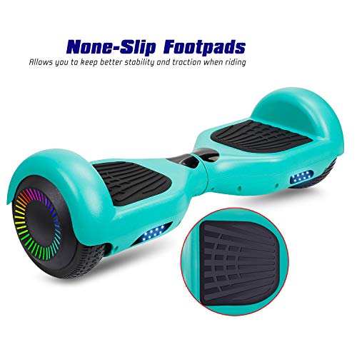 Felimoda Hoverboard w/LED Wheels Lights, self Balancing Hoverboard for Kids and Adult(Green)