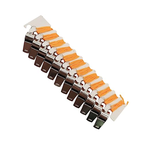 Set de 12 silbatos de acero HANABASS para deporte y emergencia miniatura 1