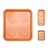 3-Piece Magnet Trays Set (10.5" x 11.5" / 5.9" x 2.5" / 3.6" x 2.4" Square), Stainless Steel Magneti