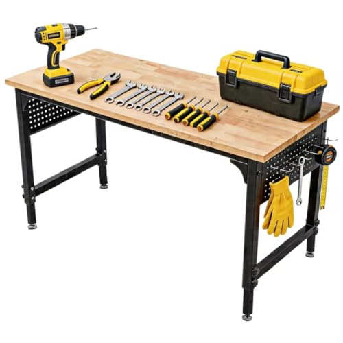 60 Heavy Duty Workbench with Power Strip & Storage
