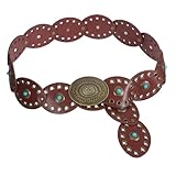 Artesanía duradera: el cinturón occidental está diseñado para durabilidad, es resistente al y mantiene su nuevo , cinturón decorativo, cinturón occidental boho