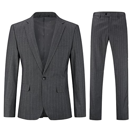 Costume homme mariage à rayures vintage ensemble veste pantalon