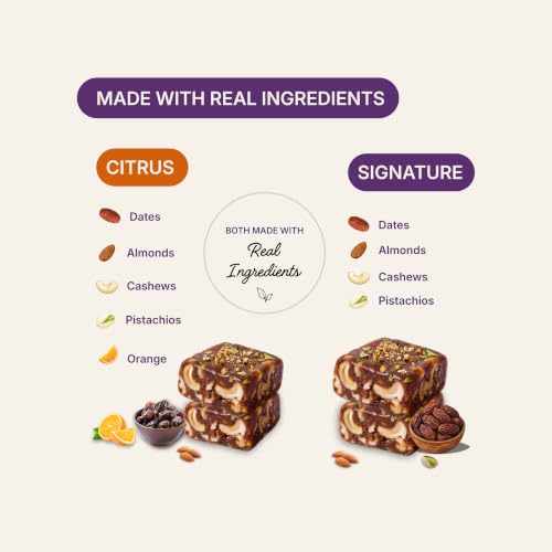 Image of Macro Balance Date Bites - All Flavours Collection | Pack of 20 (400 g) | Premium Dates with Almonds, Cashews, Pistachios, Pure Ghee & Orange Oil | No Added Sugar | Gluten Free