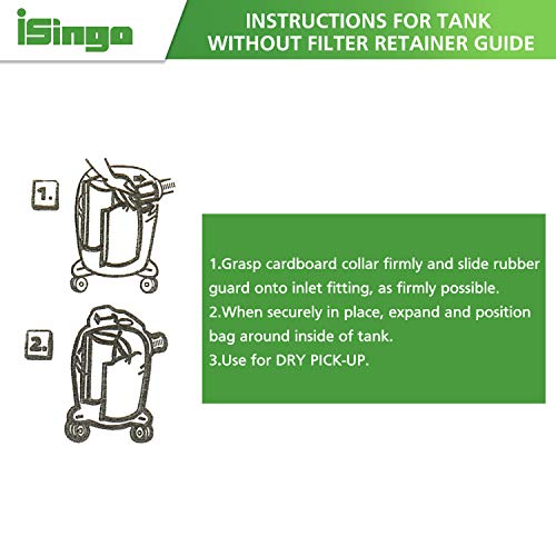 Image of 15 Pack 5-8 Gallon Replacement Filter Bags for Shop Vac Vacuum Type E-9066100, 90661, 9066133, Type H for S90671 9067100 9067133; VF2004, VHBS High- Efficiency Disposable Vaccum Filter Bags