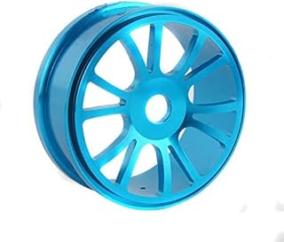 Hockus Accessories 4Pcs 1/8 Metal Cross-Country Metal Wheel Aluminum Alloy Off Road hub S84 - (Color: Blue)