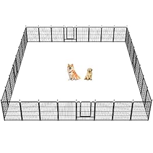FXW Dog Playpen Outdoor 8162432 Panels Dog Pen Indoor 32 Height Dog Fence Exercise Pen with Doors for LargeMediumSmall Dogs Pet Puppy Outdoor Playpen Pen for RV Camping Yard
