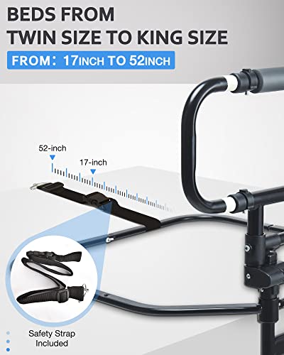 Sangohe Bed Rail For Elderly - Heavy Duty Bed Rail - Bed Rail For Elderly People Falling Out Of Bed - Foldable Bed Assist Handle - Bed Rail For Senior, 504E #TOP6