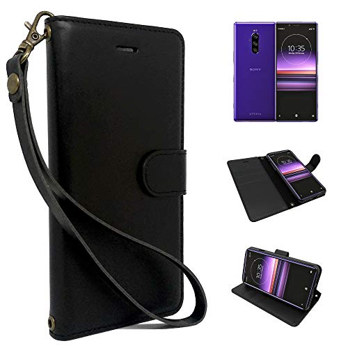 VYJEB Xperia 1 docomo SO-03L au SOV40 Softbank p 蒠^ F PUU[ SIMPLE BLACK Vv ubN P[X Jo[ re[WXgbvt J[h[ \j[ xperia1 G