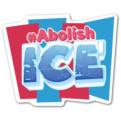 Magnet Me Up #Abolish ICE Political Car Magnet Die-Cut 5x4 Inches - Magnetic Decal for Cars, Trucks and SUVs, Full-Color UV Printed Accessories, Vinyl, Weatherproof and Durable, Made in USA