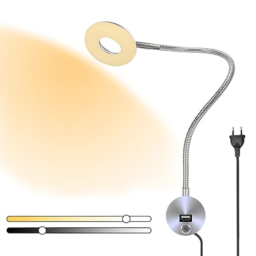 Flexible Klemmleuchte Mit E27 – Klemmlampe Für Bett, Lesen, Tisch – Verstellbar