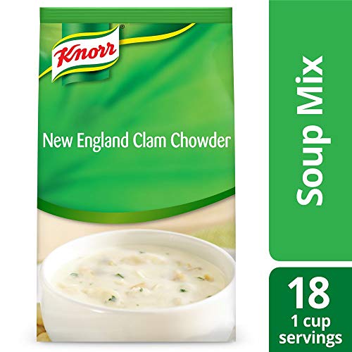 Knorr Professional Soup Du Jour New England Clam Chowder Soup Mix No Added Msg, 0G Trans Fat Per Serving, Just Add Water, 27 Oz, Pack Of 4 #TOP1