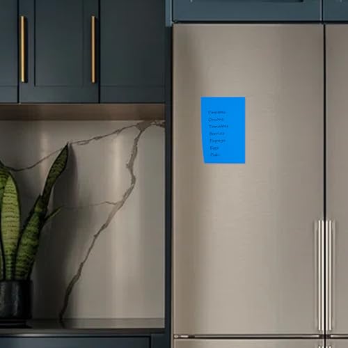 Image of Cubic Prompt Neon Sticky Notes - Pack of 1 | Blue | 10cm x 15cm (4 inchx6 inch) | 100 Sheets Each | Large Self-Adhesive Note Pads for Office | Home | School | to-Do Lists