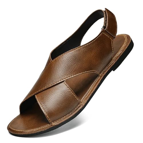 Beach ls Men Vintage Summer Men's ls Leather Men Casual Shoes Outdoor Open-toe Beach Shoes For Male Leisure Walk Flats for Hiking Trekking4