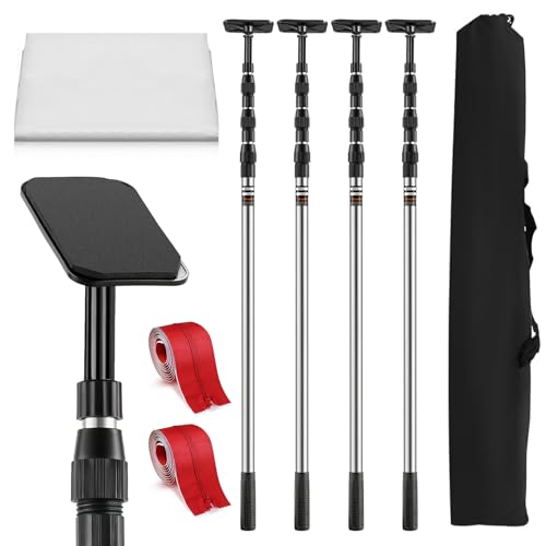 12FT Dust Barrier Poles with Heavy-Duty Zippers