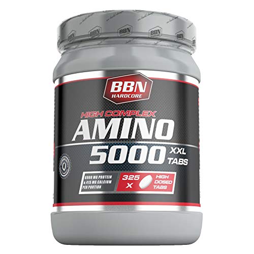 Best Body Nutrition Amino 5000 Tabs – 325 Stück/Dose – Aminosäuren Supplement – 21 g Protein pro Portion – Whey- und Sojaprotein – Ohne Farbstoffe, Süß-, Konservierungsstoffe – Mit Calcium