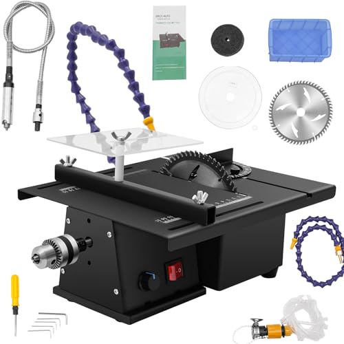 Gem Faceting Machine Multifunctional Gem Jade Grinder Polisher, Gem Faceting Cutting Carving Polishing Machine for Cutting Grinding Engraving Drilling Beading, Table Saw Polisher Polisher Kit Machine