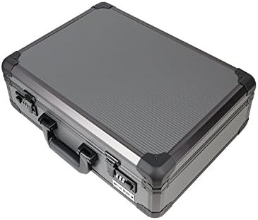 HMF 14402-02 Aluminium Camera Case, Gun Case with Cubed Foam | 46 x 33 x 15 cm