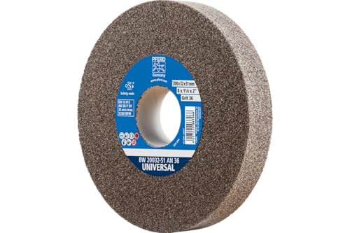 PFERD TOOLS Schleifbockscheibe UNIVERSAL, 200x32x51mm, A36, 39009713 – Harte Schleifscheibe für universelle Schleifaufgaben, mit Reduzierhülse (32mm)