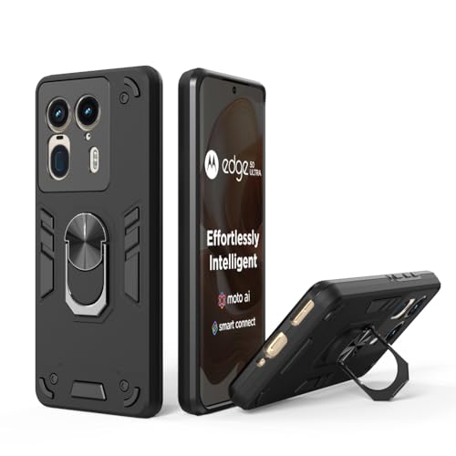 Image of NDCOM for Moto Edge 50 Ultra Back Cover | Motorola Edge 50 Ultra Back Cover | Shockproof Ring Holder Case