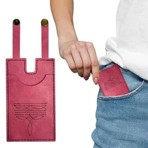 PU Leather Mini Wallet Card Holder Purse Women Travel Billfold Gift (Pink)2