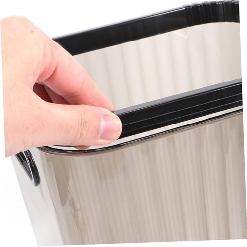 Caneca de basura rectangular Vaguelly negra plástico 5 galones miniatura 6