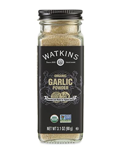 Watkins Gourmet Organic Spice Jar, Garlic Powder, 3.1 Ounce