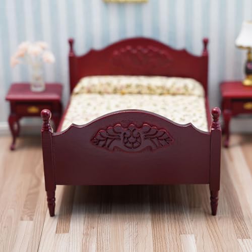 Cutemini DJ0076 Miniature Furniture Dollhouse Wooden Fabric Bed thumb #5