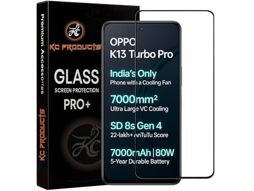 Image of Tempered Glass Screen Protector Compatible For Oppo K13 Turbo 5G with Easy Self Installation Kit