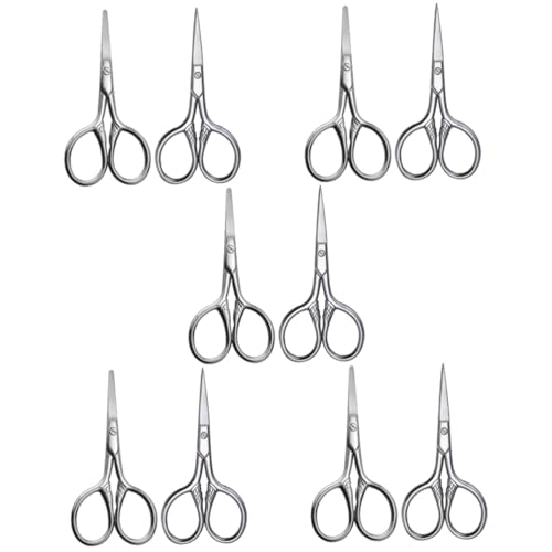 minkissy 5sets Eyebrow Scissors Small Scissor Set Beauty Grooming Tool Comb 2pcs*5