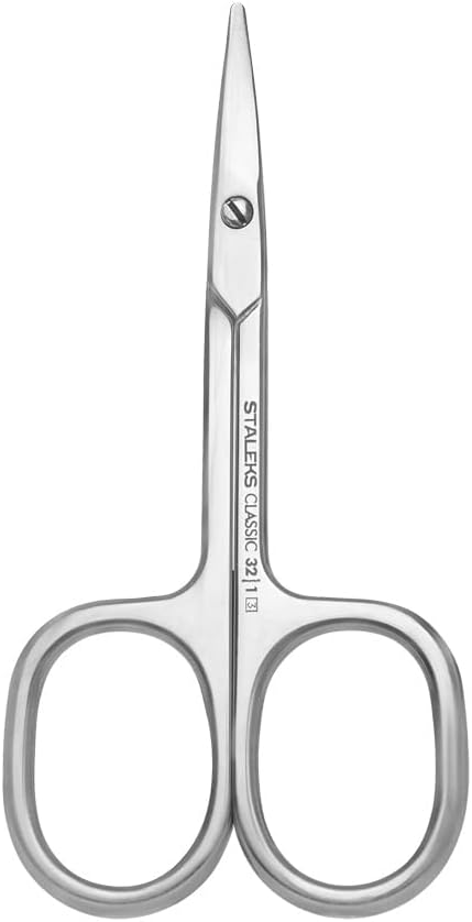 STALEKS Classic 32 Kids Nail Scissors, Curved Blades, Rounded Safety Tips