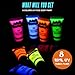 Bowitzki UV Neon Face Body Paint 8 Tubes 0.34oz Liquid Kit Black Light Glow in The Dark Makeup Set Fluorescent Painting for Adults Music Festivals Party Halloween Christmas