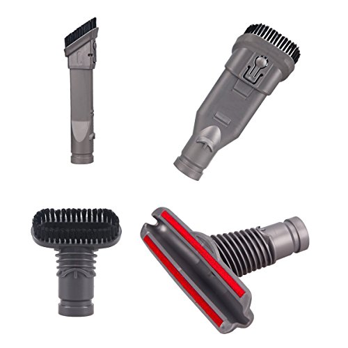 Tekehom Lot de 4 Home Kit d'outils de nettoyage Aspirateur Accessoires pour Dyson V6 DC16 DC31 DC33 DC34 DC35 DC 56 Dc58 DC59 Dc61 DC62 Dc72 aspirateurs à main levée Cover