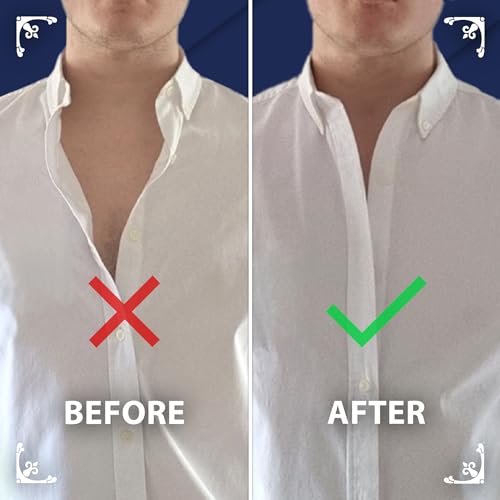 Chrome Cherry Adhesive Placket Stays CollarLift, To Hold Up Shirt Collars, Discrete & Disposable Shirt Accessory, For A Sharp Look & Bold Hold, No Messy Or Floppy Collar Strips