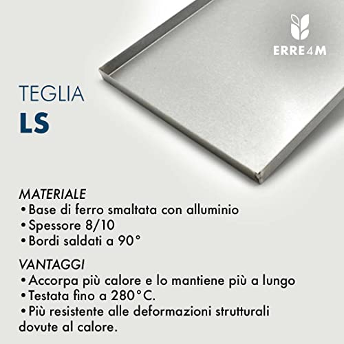 Plaque de cuisson Erre4M robuste en tôle aluminisée 60x40 cm - 5