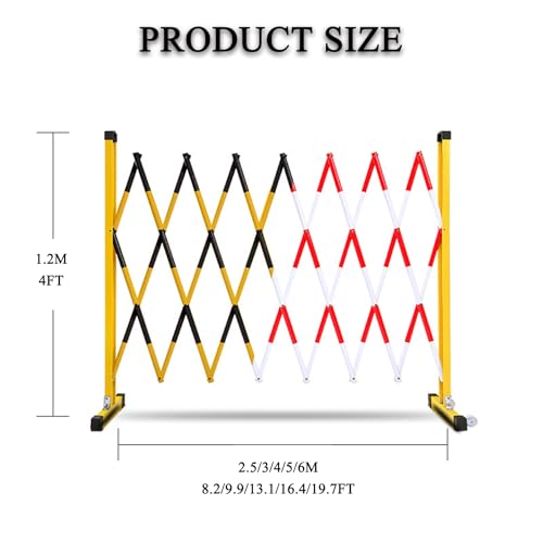 Barrière de circulation portable rétractable et extensible pour chantiers