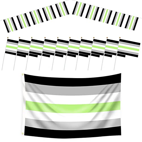 Bandeira Agender Orgulho - Bandeira do Orgulho Poliamoroso,Cores vibrantes ousadas, resistentes aos