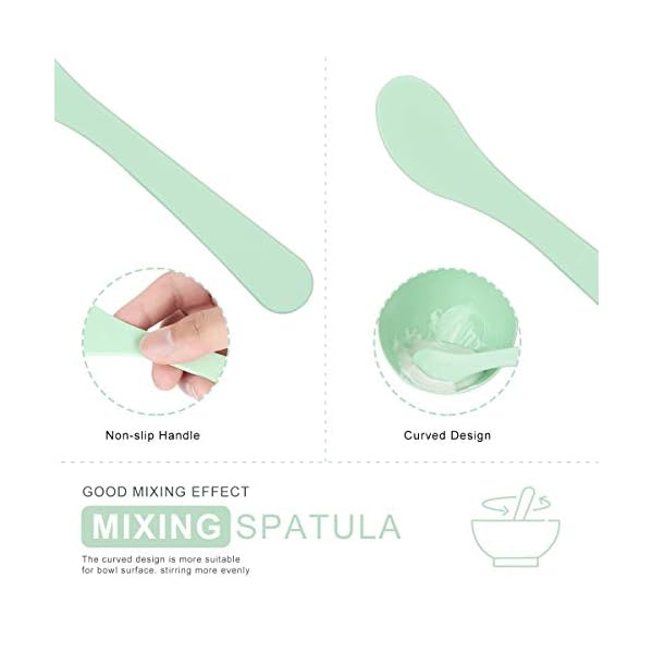 Plazuria Face Mask Mixing Bowl Set, 5 in 1 DIY Facemask Mixing Tool Kit with Facial Mask Bowl Stick Spatula Silicone Face Mask Brush & Premium Soft Face Brushes