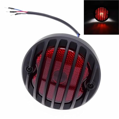 Feu arrière LED moto résistant pour plaque bobber noir - 2