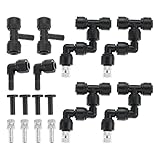 4 Pack 1/4'' Reptile Mister Nozzles, 360° Adjustable Reptile Misting Nozzles, Reptile Fogger Fine Mist Cooling System Nozzles for Reptile Terrarium Tank, Full Water Coverage, Garden Patio Greenhouse