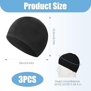 LLFYXM 3 Pezzi Sottocasco Bici Estivo, sotto Casco Moto Uomo Seta, Traspirante Cuffia da Ciclismo, Leggero Bandana Sportiva, Elastico Berretto Sport per Uomo e Donna