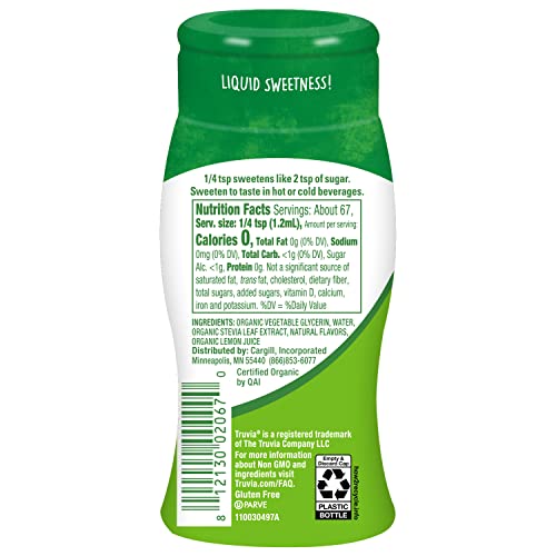 Truvia Organic Zero Calorie Liquid Stevia Sweetener Bottle, Original Flavor, 2.7 Fl. Oz. #TOP1