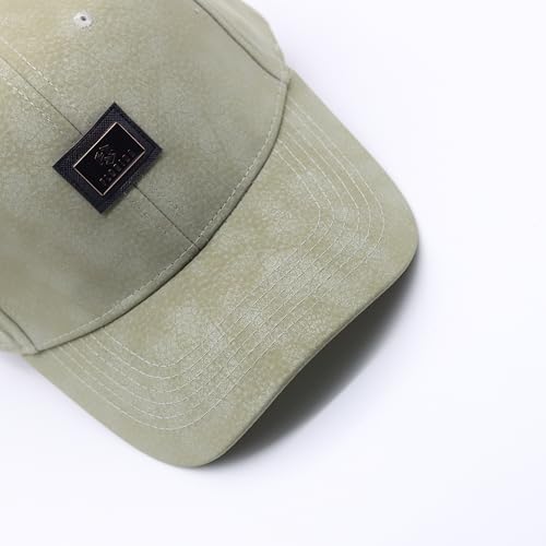 Image of kill off Premium Men's Leather Baseball Cap with Embroidered Patch, Adjustable Fit, Lightweight Comfortable Casual Wear Hat