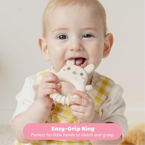 Image of Tiger Tribe Baby Silicone Teether - Bunny Shape, BPA-Free, Soft Relief for Teething, Sensory Toy for Newborns and Infants 0-18 Months