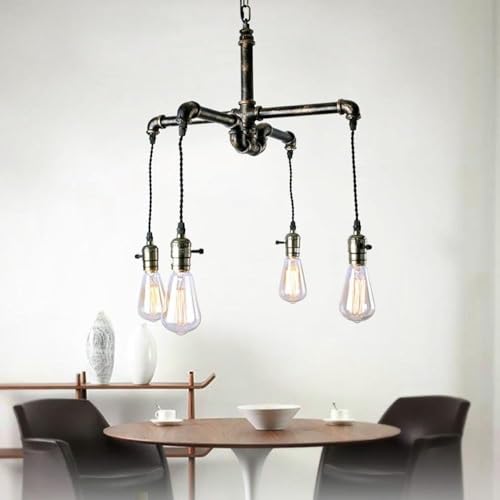 Lampe métal-suspension lumière style vintage chic pour loft - 5