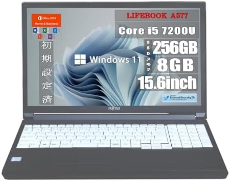 （11:00時点） 【整備済み品】ノートパソコン LIFEBOOK A577 15.6インチ ノートPC / Win11 Pro/MS Office H&B 2019 / Core i5-7200U / WIFI/HDMI / 8GB/256GB SSD/テンキー