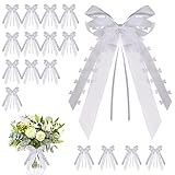 🎀【BREITE ANWENDUNG】Handgemacht Satinband Schleifen sind auch unverzichtbare DIY-Accessoires. Satinband Schleifen können zum Nähen, Scrapbooking, Haarschleifen, Puppen, Partygeschenke, Einladungen, Applikationen, Kleiderdekorationen, Puppenherstellung, Kartenherstellung, Stirnbänder, Schmuckherstellung, Kleidungsdekoration.